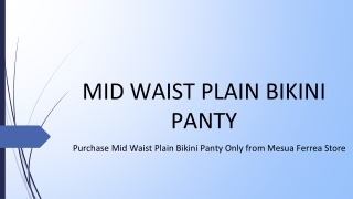 Purchase Mid Waist Plain Bikini Panty Only from Mesua Ferrea Store