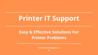 Printer IT Support Easy & Effective Solutions For Printer Problems