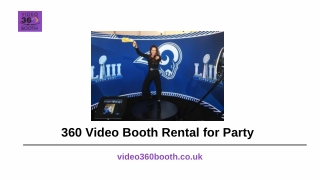 360 Video Booth Rental for Party