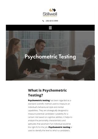 Psychometric Testing