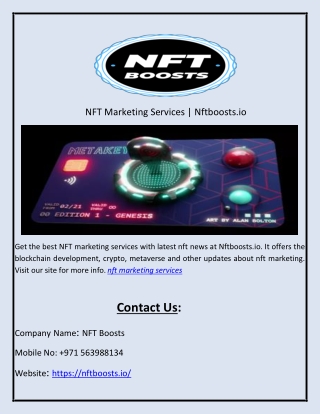NFT Marketing Services | Nftboosts.io