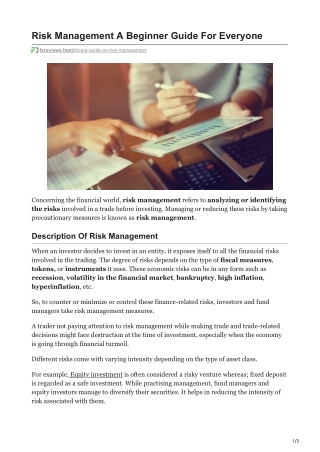 fxreviews.best-Risk Management A Beginner Guide For Everyone