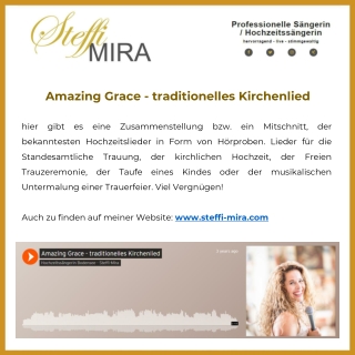 Amazing Grace - traditionelles Kirchenlied