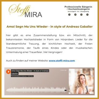 Amoi Segn Ma Uns Wieder - in style of Andreas Gabalier