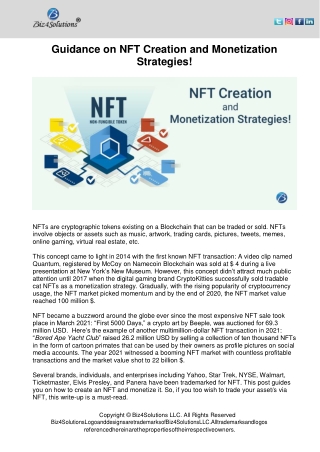 Guidance on NFT Creation and Monetization Strategies!