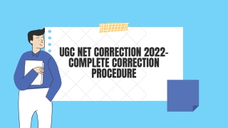 UGC NET Application Form Correction 2022 - Correction Procedure