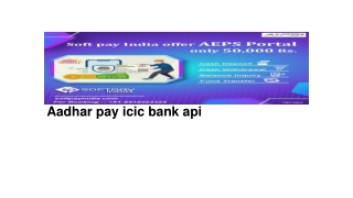 Aadhar pay icici bank api