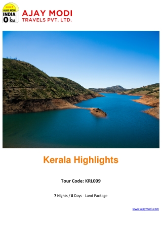 Kerala Tour Package | Cochin - Munnar - Thekkady Tour Package