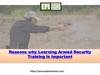 Reasons why Learning Armed Security Training is Important