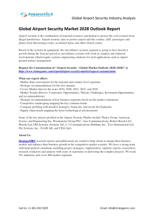 Global Airport Security Industry Forecasts Report Analysis