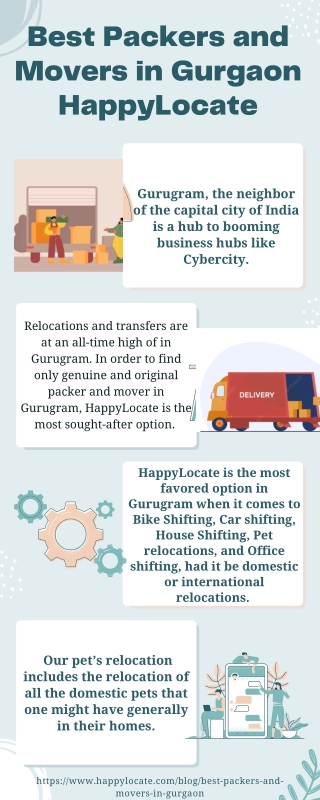 Best Packers and Movers in Gurgaon HappyLocate