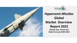 Hypersonic Missiles Market 2022 Analysis By Top Players, Industry Growth