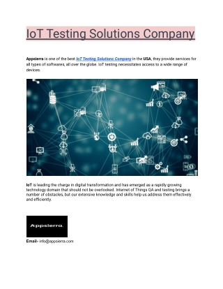 IoT Testing Solutions Company