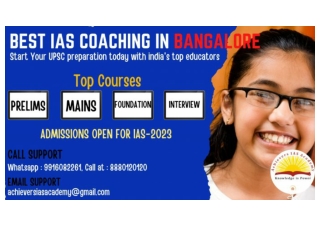 Best IAS Coaching in Bangalore Achievers IAS