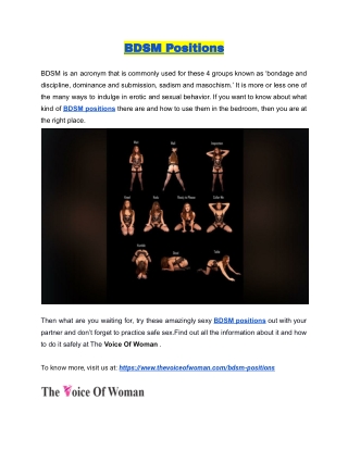 BDSM Positions