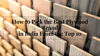 How to Pick the Best Plywood Brand in India From the Top 10