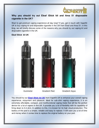 Eleaf iStick  kit UK