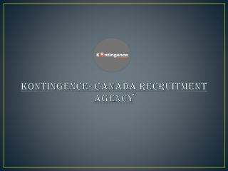 Kontingence- Canada Recruitment Agency