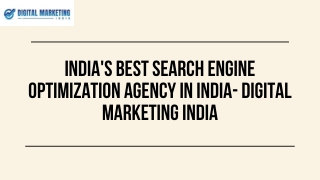 Digital Marketing India- A Leading Search Engine Optimization Agency
