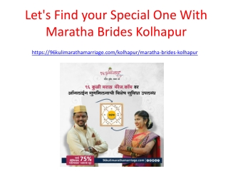 Find 96 Kuli Maratha Brides From Kolhapur