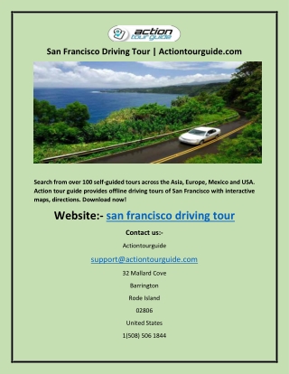 San Francisco Driving Tour | Actiontourguide.com