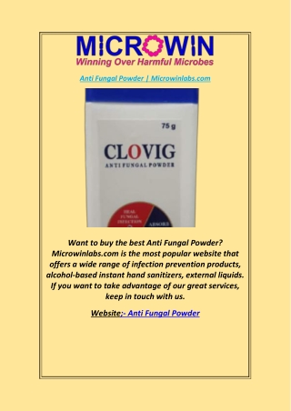 Anti Fungal Powder Microwinlabs.com