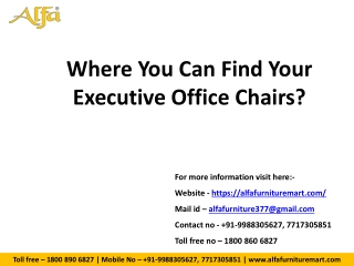 Where You Can Find Your Executive Office Chairs