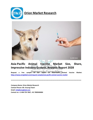 Asia-Pacific Animal Vaccine Market Analysis and Forecast 2022-2028