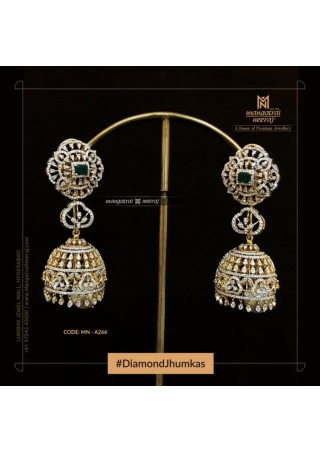 Diamond Jumka With Changeable stones