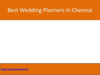 Best Wedding Planners In Chennai