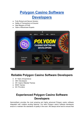 Polygon Casino Software Developers