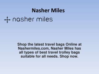 Nasher Miles