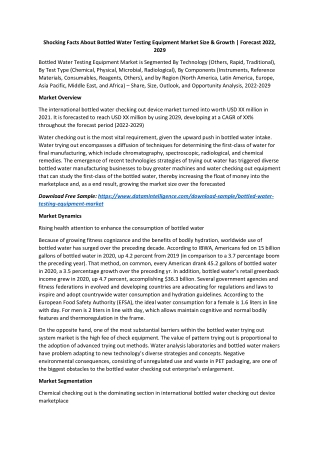 Bottled Water Testing Equipment Market