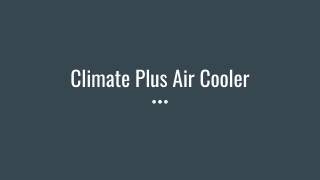 Climate Plus Air Cooler