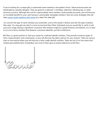 How to Save Money on name necklace