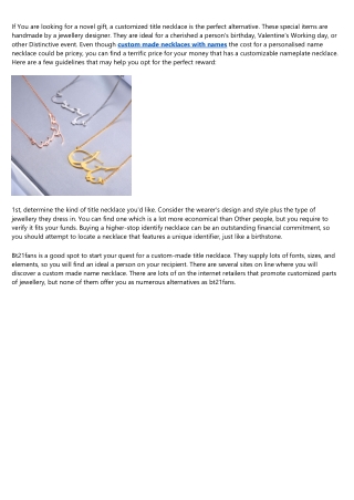 The Ugly Truth About custom name necklace