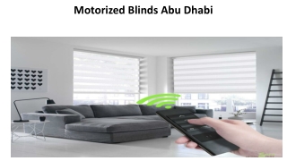 Motorized Blinds Abu Dhabi