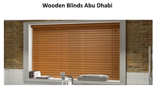 Wooden Blinds Abu Dhabi
