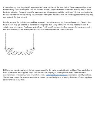 10 Sites to Help You Become an Expert in name necklace