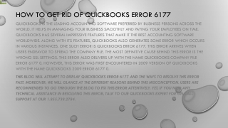 An effective guide to fix QuickBooks Error 6177