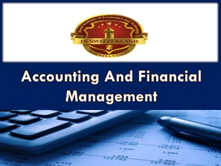 Accounting And Financial Management