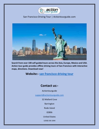 San Francisco Driving Tour | Actiontourguide.com