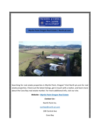 Myrtle Point Oregon Real Estate | North-pt.com