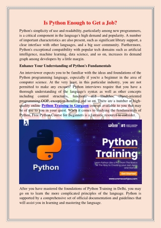 Is Python Enough to Get a Job?