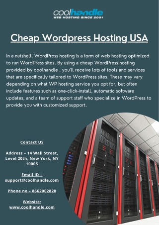 Cheap Wordpress Hosting USA