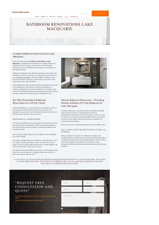 Bathroom Renovations Lake Macquarie