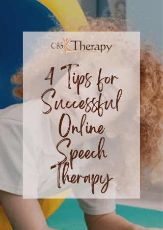 4 Tips for Successful Online Speech Therapy