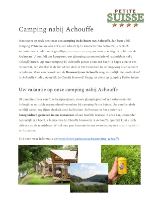Camping nabij Achouffe