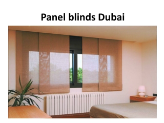 Panel blinds Dubai