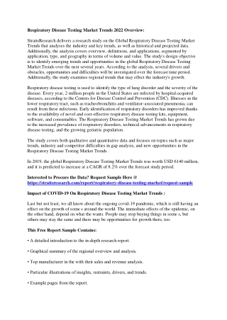 Advanced Report on Respiratory Disease Testing Market Trends, Share and Forecast